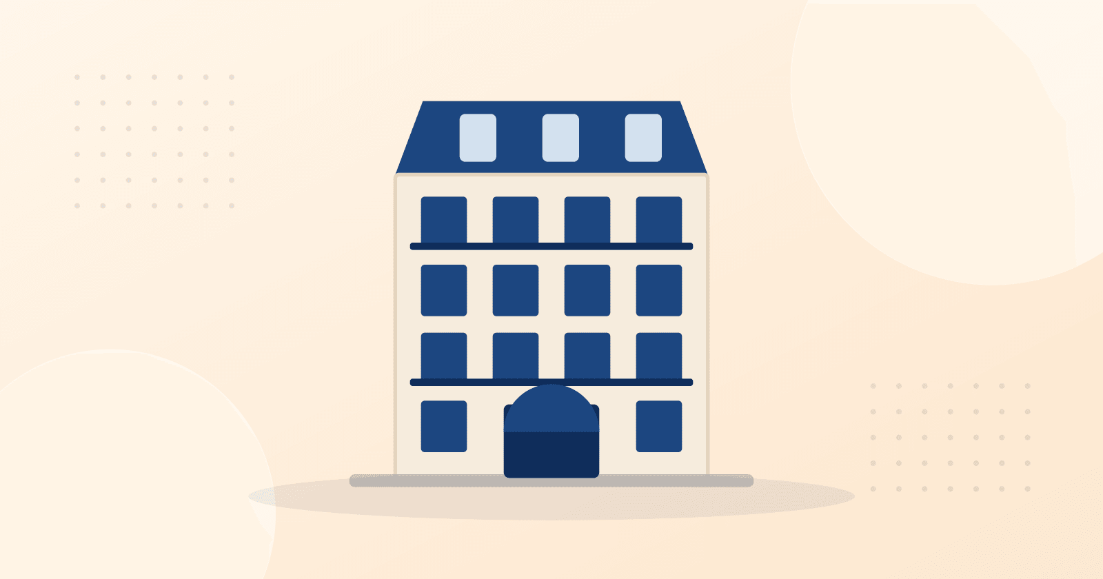Illustration d’un immeuble parisien avec ses balcons et ses fenêtres.